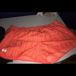 Orange Under Armour Athletic Shorts